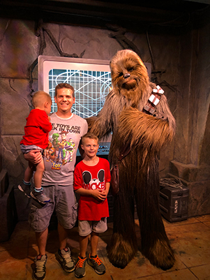 The boys with Star Wars character