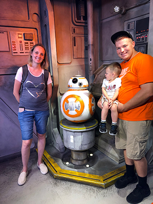 My brothers family with BB-8